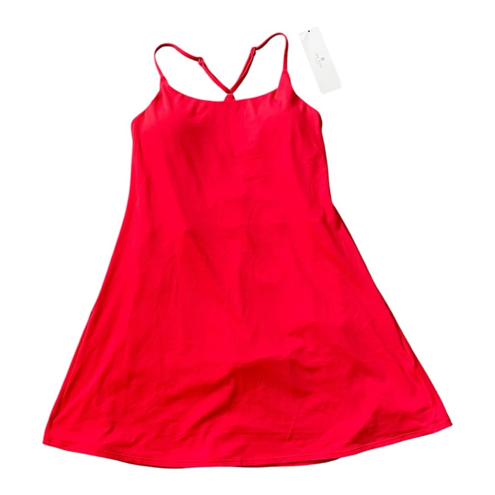 CRZ YOGA Red Mini Slip Dress